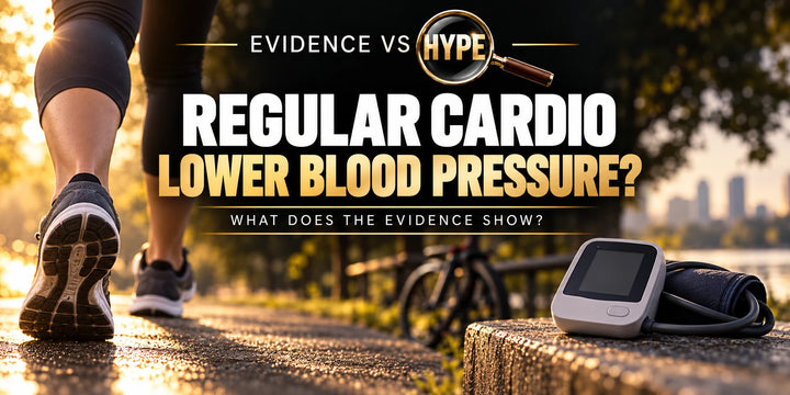 Evidence vs Hype conceptual artwork investigating cardio blood pressure, using subject-specific unbranded imagery.